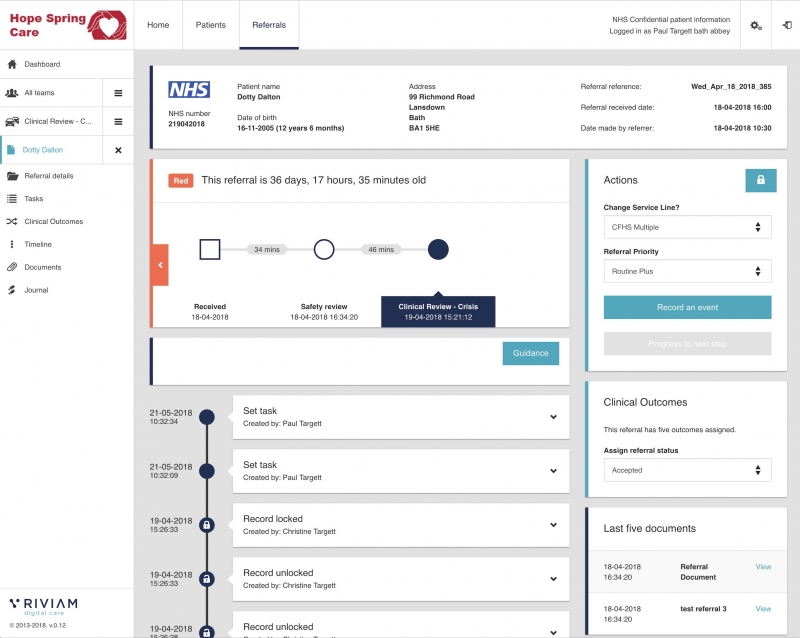 Single view of a referral